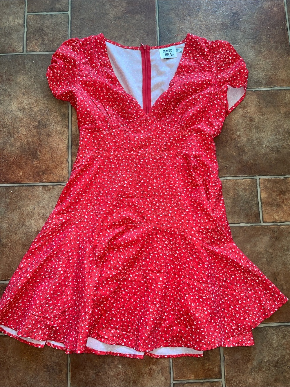 NWOT Princess Polly Mini Dress Red Floral  4